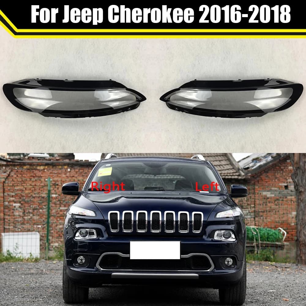Copertura della lampada del guscio del paralume trasparente della luce di marcia diurna anteriore per Jeep Cherokee 2016 2017 2018 ​ Custodia per alloggiamento luce automatica