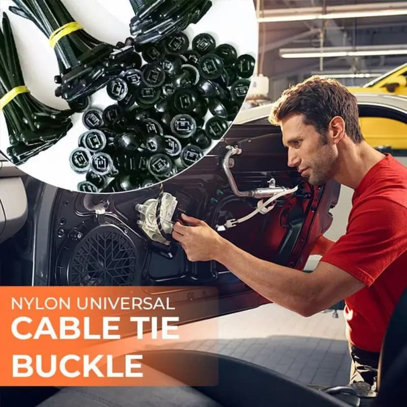 100/200pcs Nylon Cable Ties Buckle Auto Fastener Screw Replacement Clip Car Fenders Trunk Engine Guard Panel Wire Management