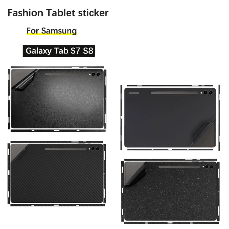 Pellicola Adesiva Pretagliata 1 Pezzo per Retro e Lati per Samsung Galaxy Tab S7 11\" S7+ 12.4\" Tab Ultra S8+ Plus 2022 14.6 Pollici