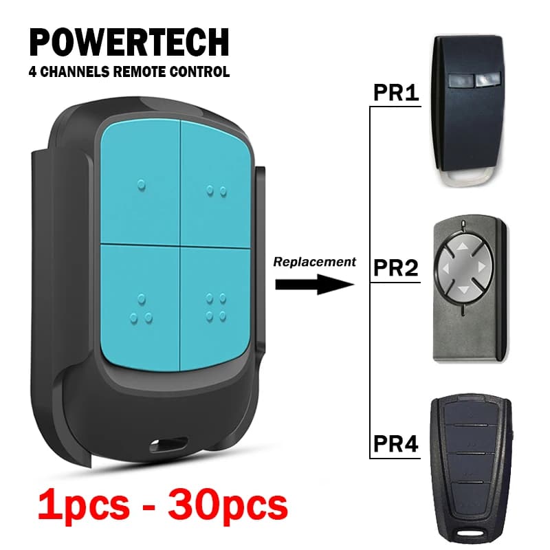 Nuovo con telecomando per cancello elettrico per garage con clip compatibile con trasmettitore di comando per cancello Powertech PR1 PR2 PR4 433,92 MHz