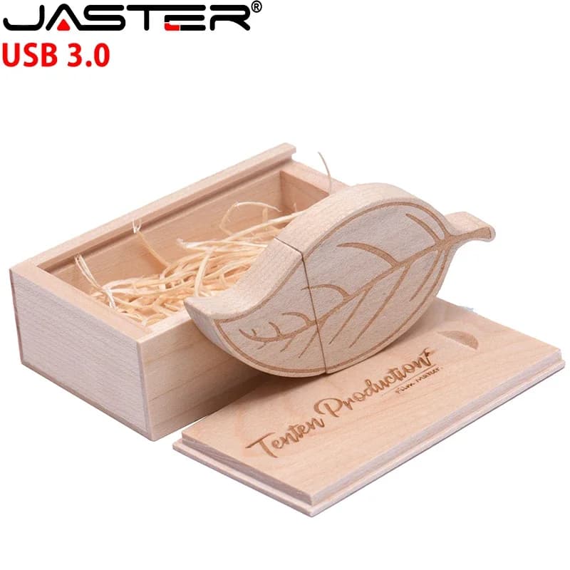 Chiavetta USB 3.0 JASTER, memory stick in legno, penna USB, regalo di nozze, pendrive, logo personalizzato gratuito, legno di bambù, 32GB 64GB