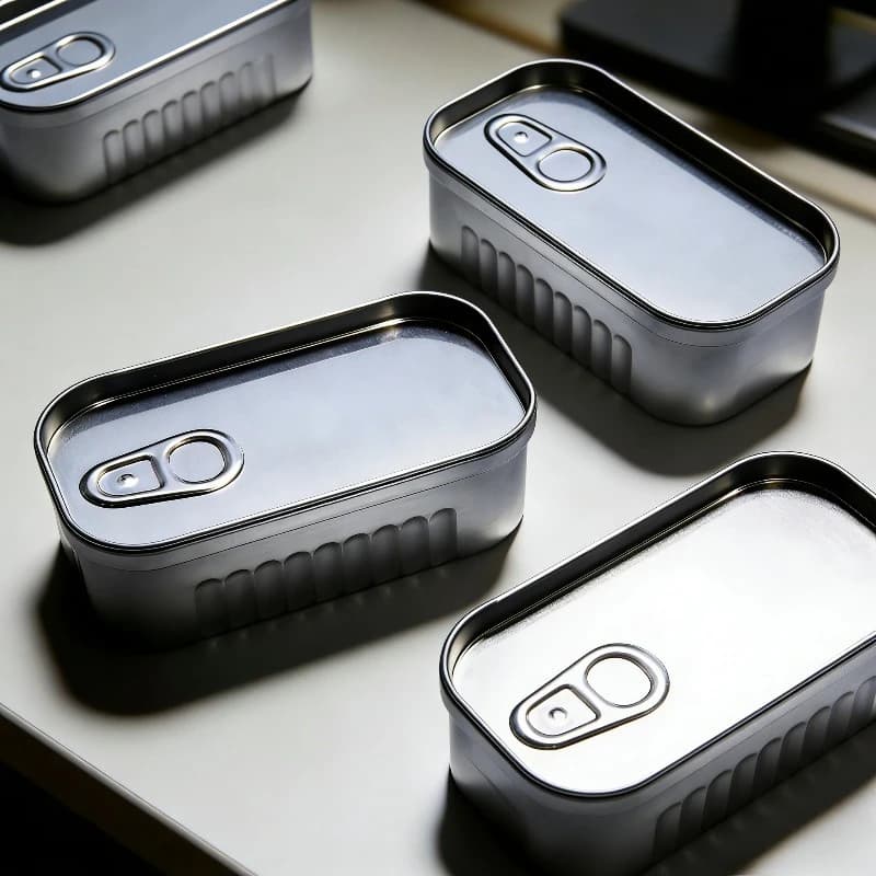 1/2 Pieces Candle Shape Box of Sardines, Sealed Jar Metal Portal with Cover for Store Small Items and Home Items