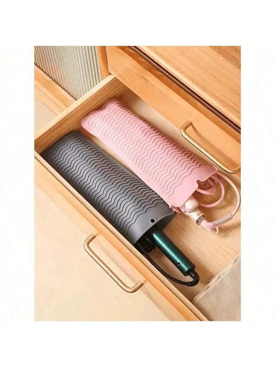 1 pz. Borsa portaoggetti in silicone resistente al calore per piastra per capelli, combinata con borsa portaoggetti per cosmetici e trucchi, Mini B