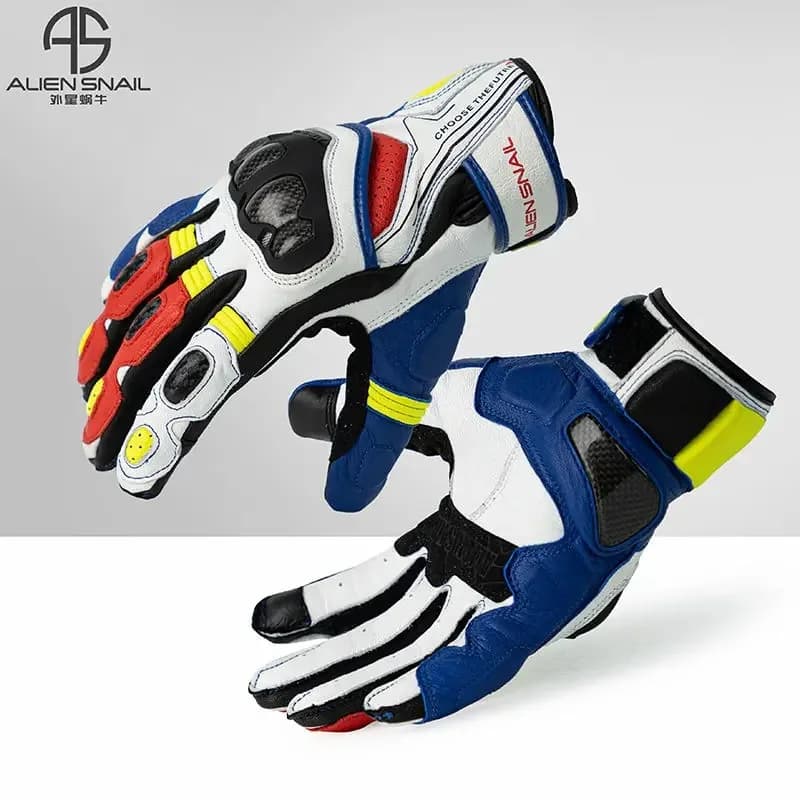 ALIEN SNAIL Guanti da moto Fibra di carbonio Anti-caduta Guanti Moto Uomo Guanti da equitazione per moto Touch Screen Guanti da motocross per moto