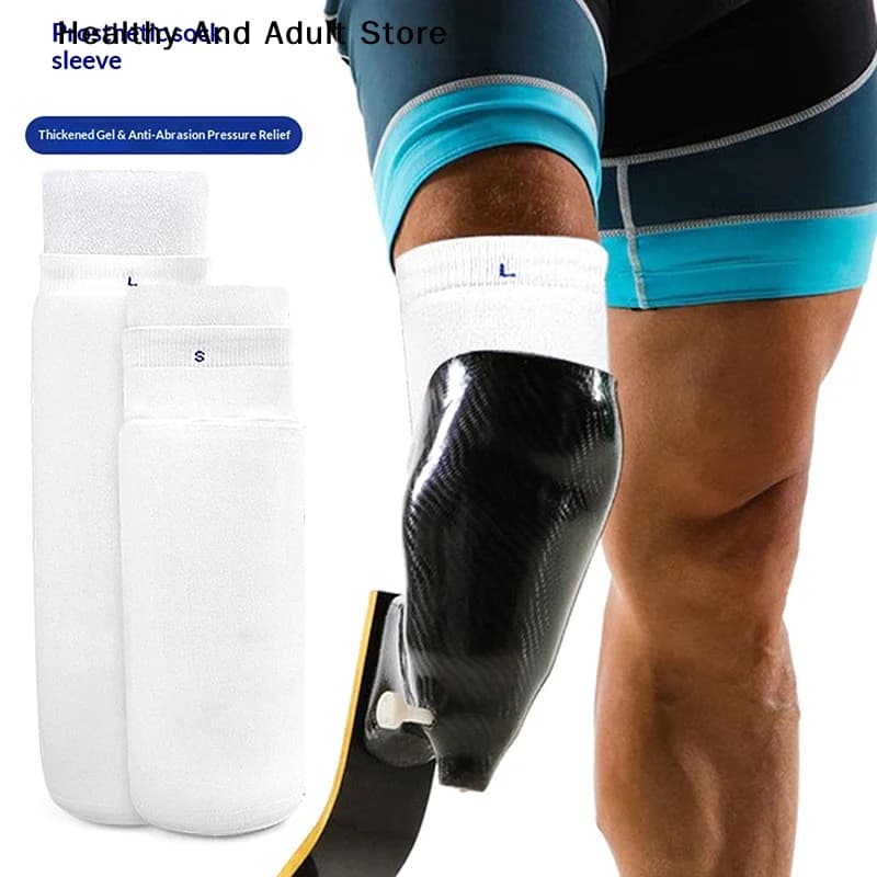 Thicken Calf Prosthetic Gel Sleeve Silicone Sock Disabled Residual Limb Leg Below Knee Amputees Sheath Soft Cover Liner Stump