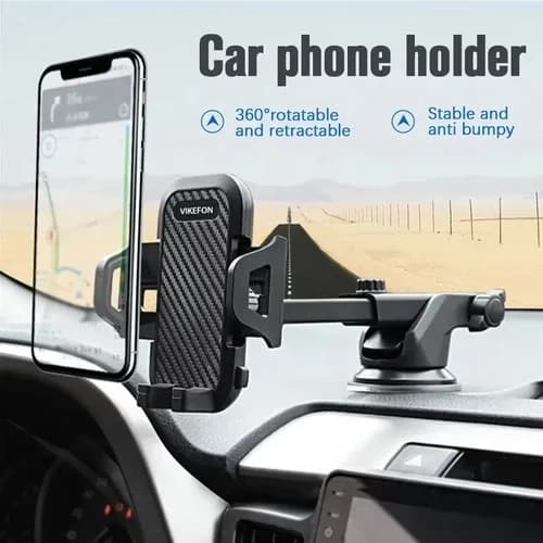 Car telephone support with suction cup and air socket, for iPhone smartphones Samsung Xiaomi