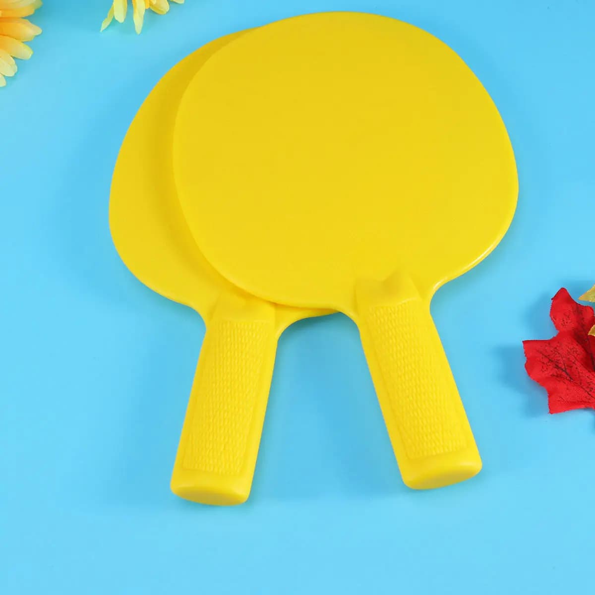 1 paio di racchette da ping pong per bambini, in plastica, leggere, resistenti all'usura, design elastico, forma semplice, facile da usare per kayak, canoa, pesca