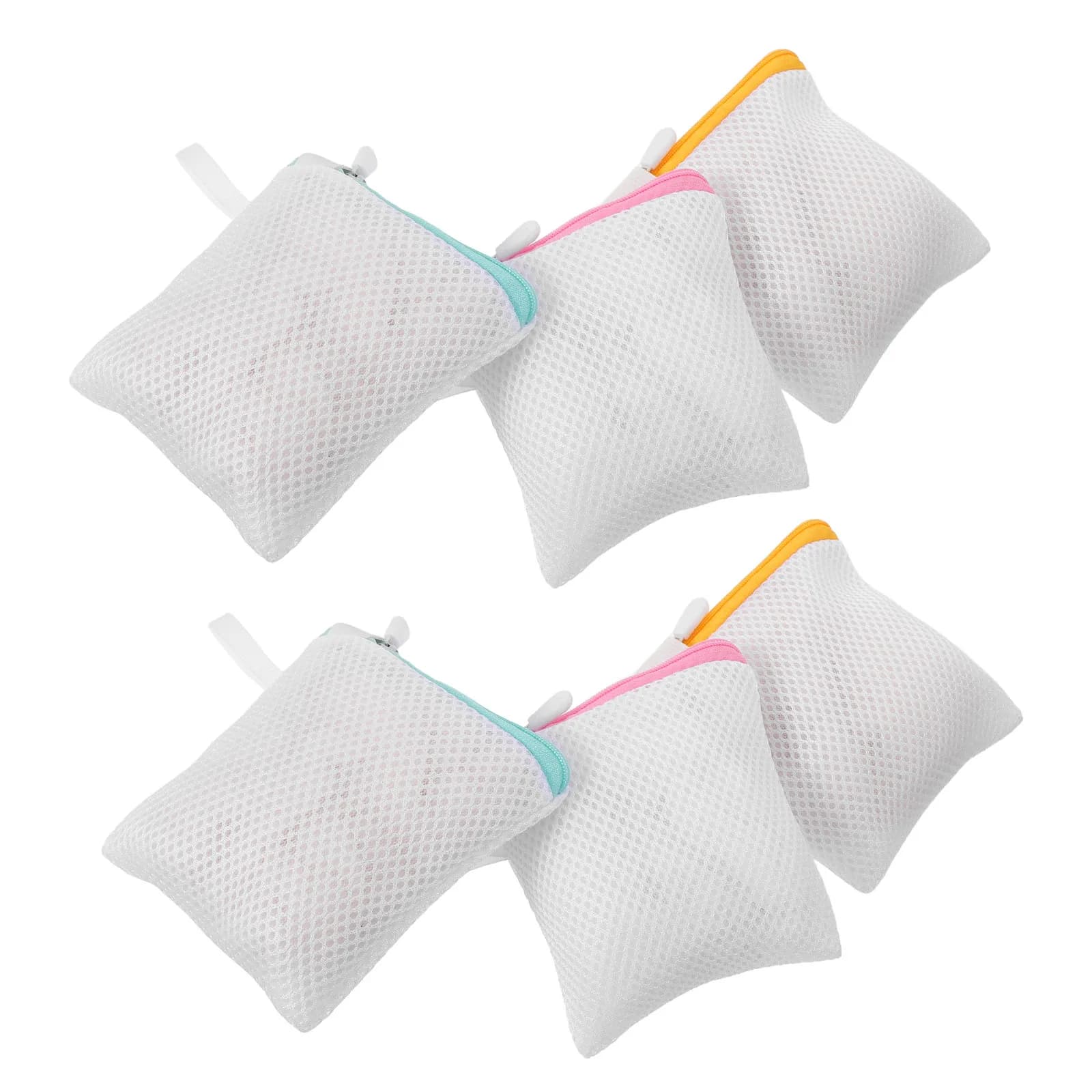 6Pcs Laundry Bags Mesh Delicate Zippered Small Net for Washing Machine Clothes Socks Underwear Lingerie Travel Wash Bags Fast