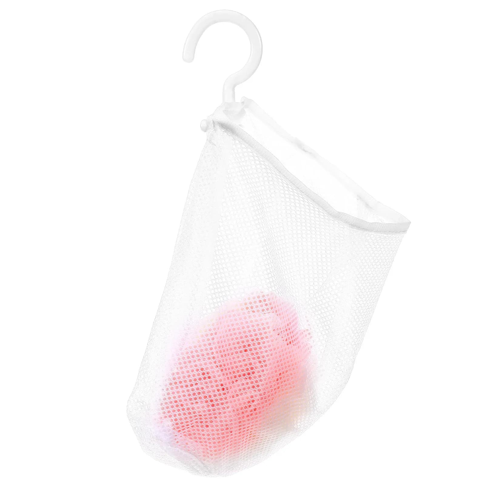 Portable Hanging Mesh Bag 34.7x27.6cm Space Saving Clothespin Organizer Laundry Storage Bag Kitchen Bathroom Fruit Holder
