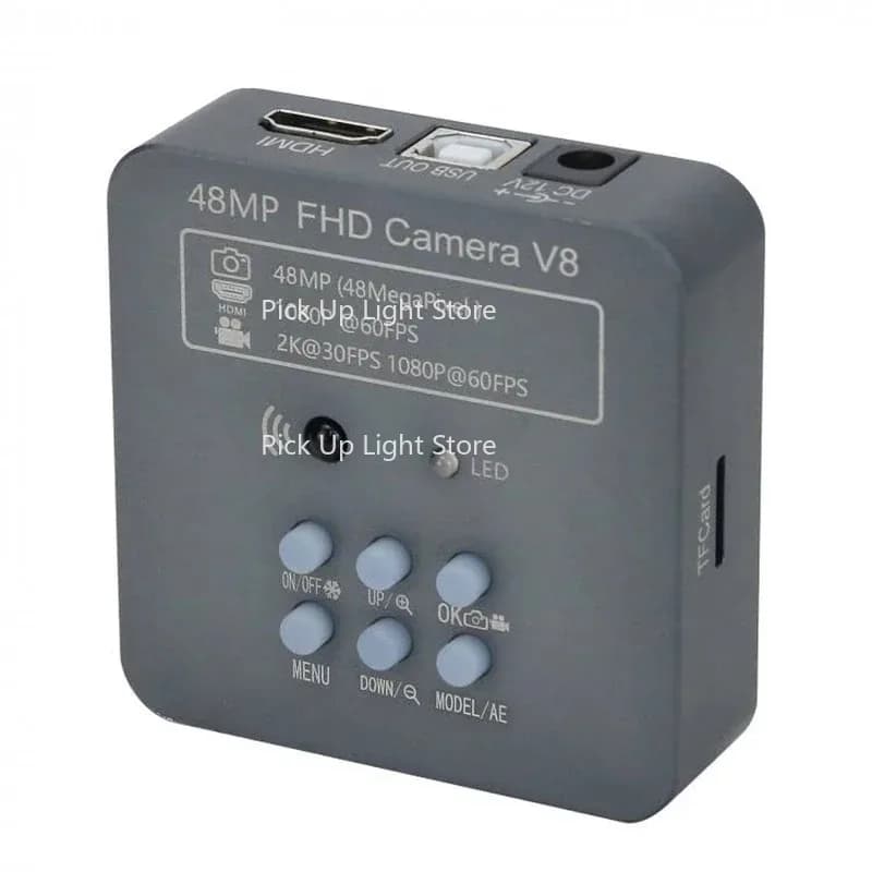 Fotocamera industriale digitale per microscopio USB con attacco C 48MP V8 2K 1080P FHD per riparazione PCB del telefono
