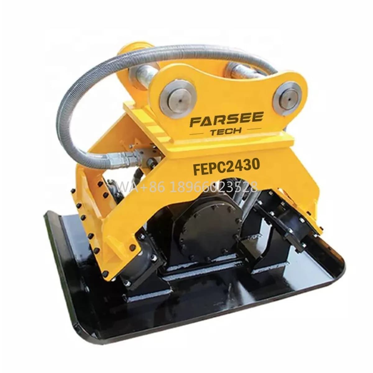 Farsee Tech FEPC2430 Hydraulic Plate Compactor Vibrator Plate for Operating Weight 24-30 Texcavators