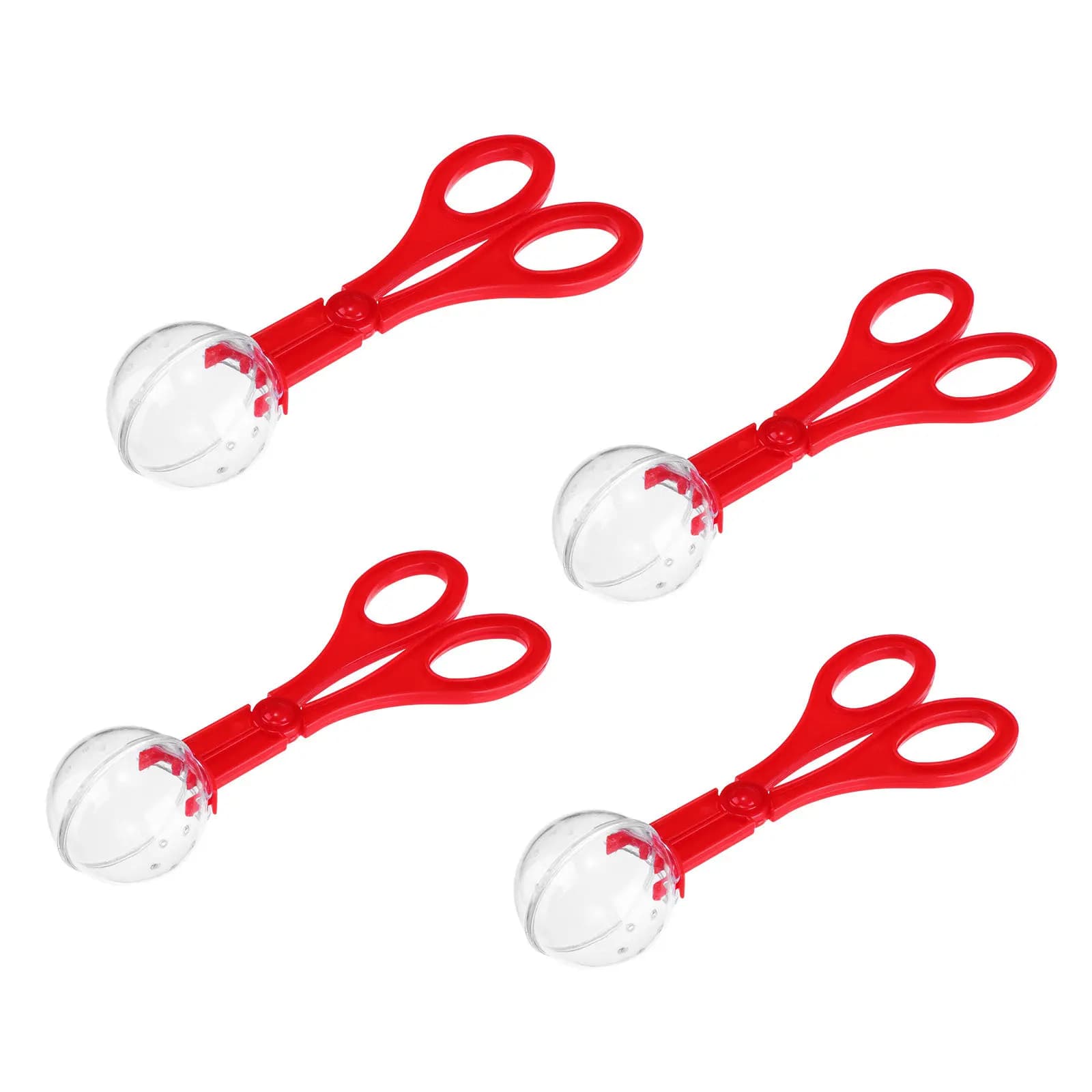Set di 4 Cacciaperline con Manico a Forbice, Colori Vivaci, per Sviluppare la Forza delle Mani, Ideale per Attività Educative all'Aperto per Bambini