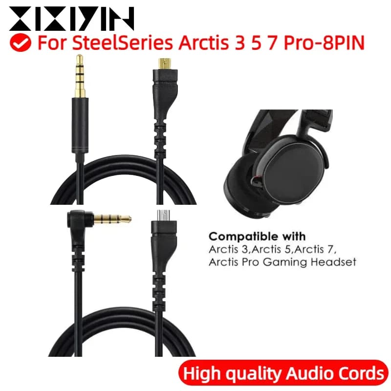 XIXIYIN Cavo di prolunga stereo Au-dio per cuffie di ricambio per cuffie da gioco wireless Steel- Series Arctis 3 5 7 Pro,