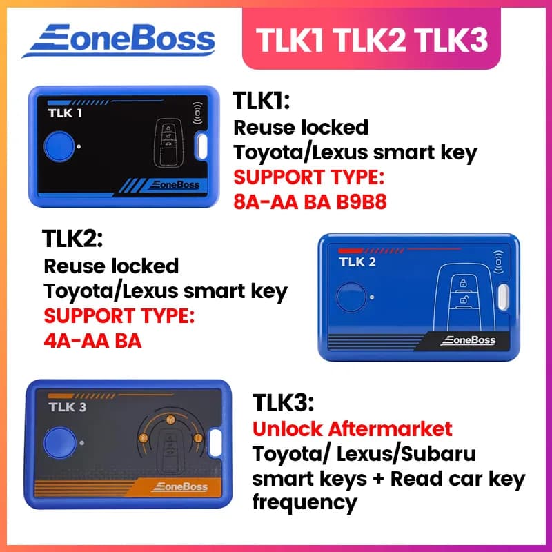 MAGICKEY per EoneBossTLK3+ET-01/2 TLK1 TLK2 8A/4A Strumento di Sblocco Chiavi per Toyota/Lexus | Chiavi Originali Bloccate Riutilizzabili 8A-AA BA B9 B8