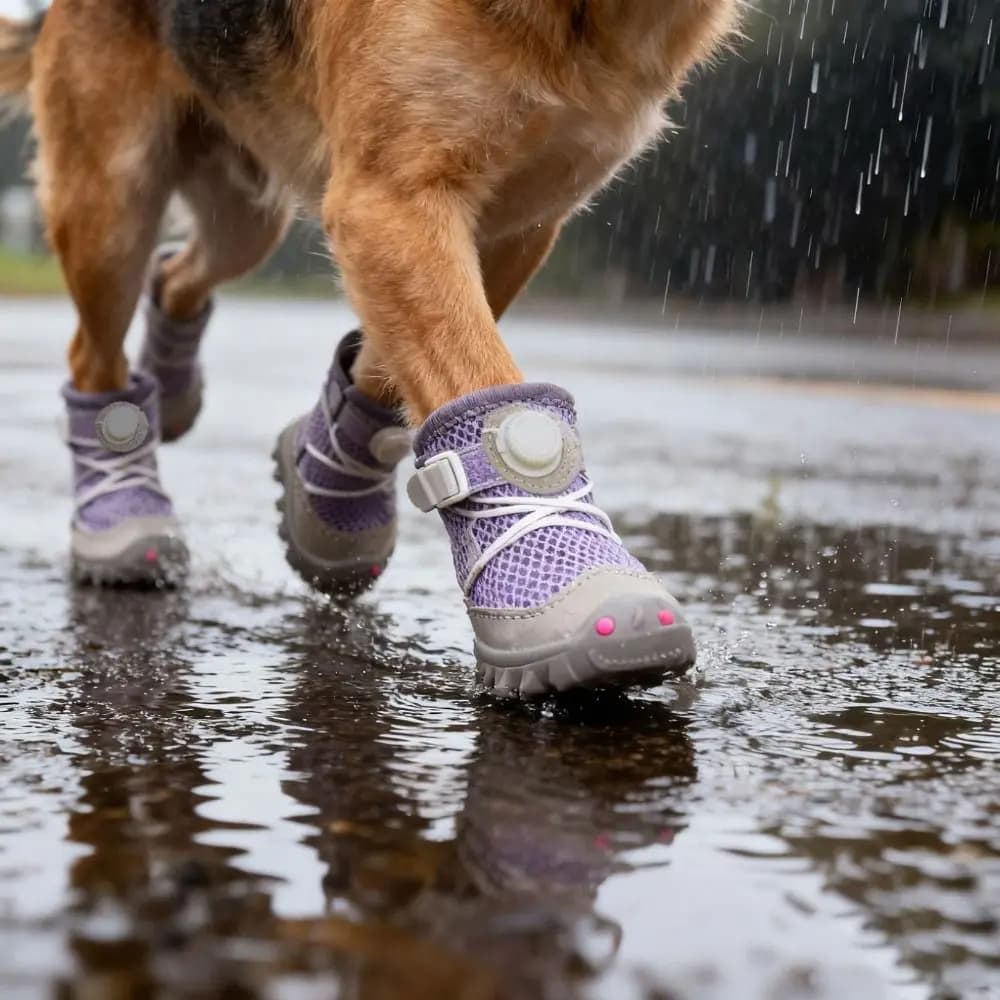 Comode scarpe impermeabili per cani Stivali per cani leggeri e traspiranti Suole antiscivolo Scarpe da ginnastica per cani Accessori per cani