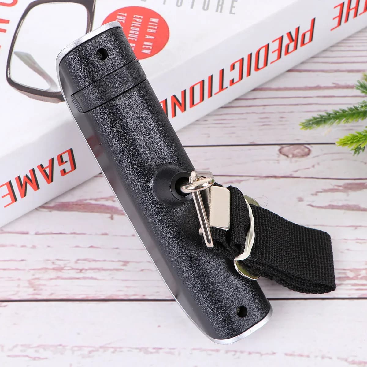 Bilancia Digitale Portatile 50Kg/50G, Strumento di Pesatura Compatto per Cucina, Pesca, Bagagli, Uso Esterno, Mini Bilancia a Gancio con Cinghia