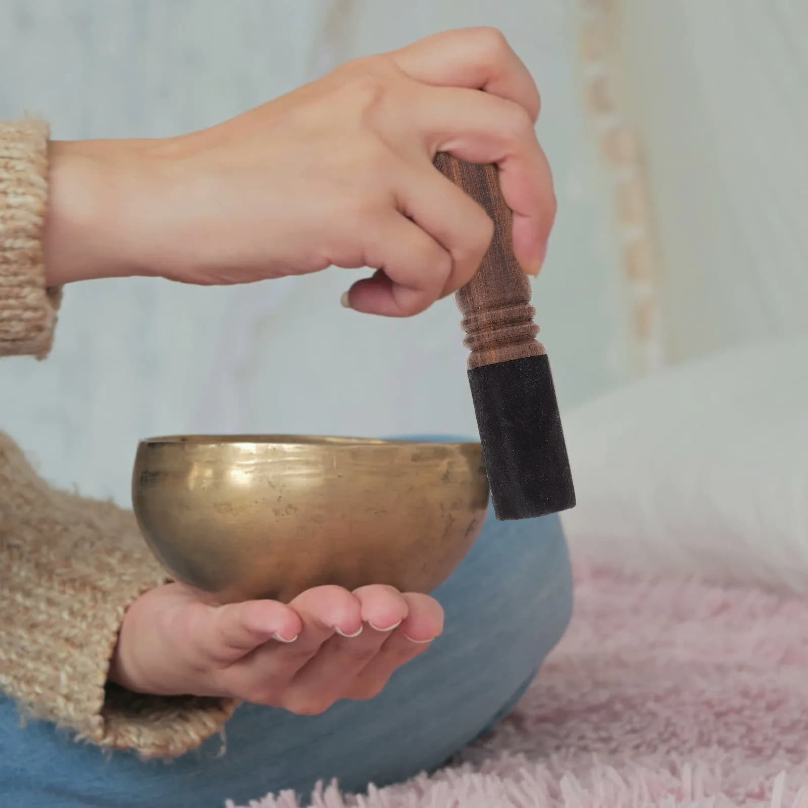 Premium Bowl Mallet for Singing Bowl Buddhist Sound Instrument Meditation Tool Yoga Class Accessory Lightweight Compact Healing