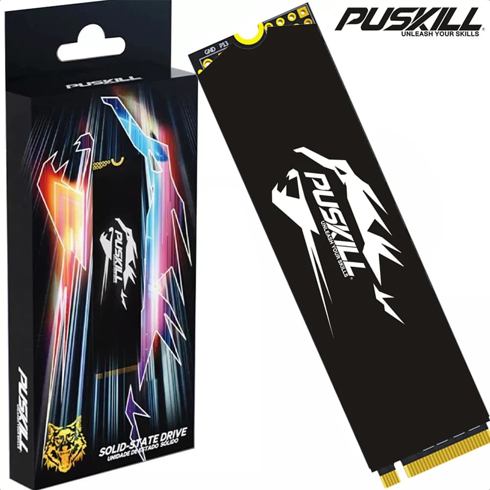 PUSKILL SSD M.2 NVMe 1TB 512GB 256GB 128GB PCIe3.0 M2 2280 Disco rigido Disco interno a stato solido per laptop desktop