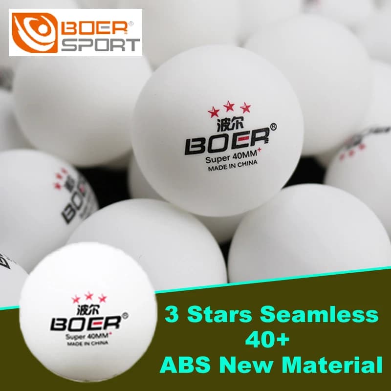 1/2 scatola 3 stelle palla da ping pong senza soluzione di continuità 40+ ABS nuovo materiale durevole ad alta elasticità palline da ping pong per atleti professionisti