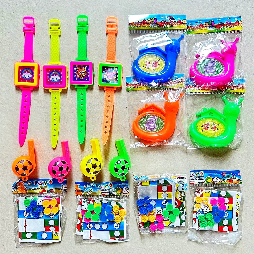16 pezzi per bambini festa di compleanno favore fischietto orologio gioco scacchi lumaca sacchetto di caramelle regalo Playset Piñata Fiesta ragazzi ragazze regalo festa ricompensa