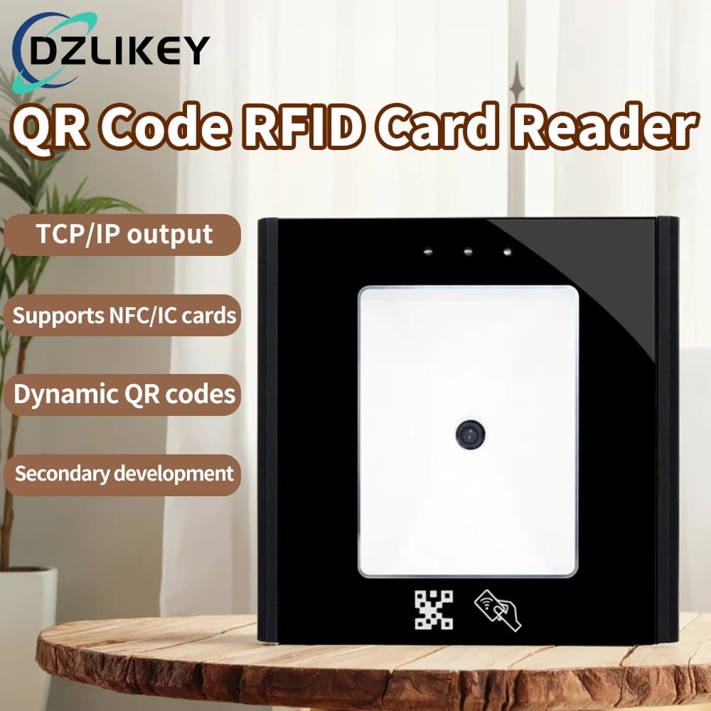 Scanner NFC Integrato per Tornelli, Lettore di Codici QR Dinamici e Schede RFID con TCP/IP, RS232/RS485, WG26/34, USB per Sistemi di Controllo Accessi