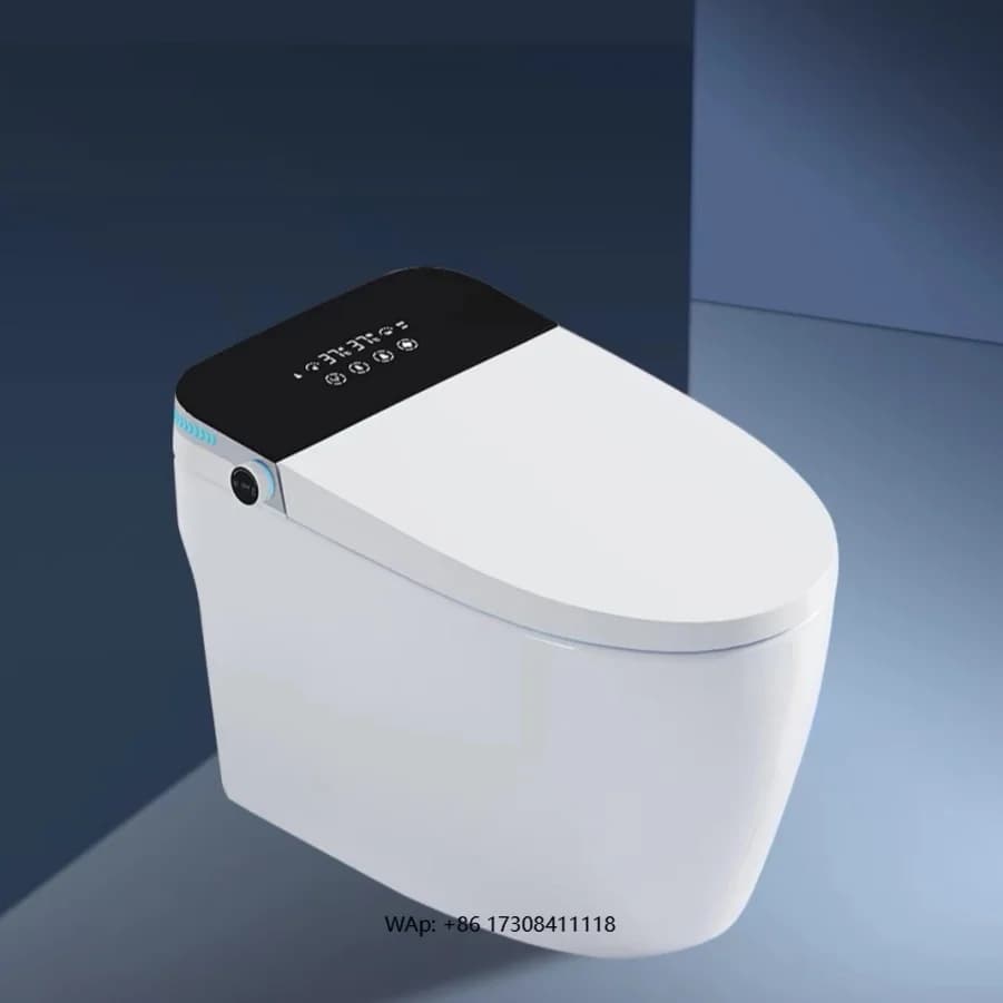 Toilette intelligente di lusso completamente automatica a parete Riscaldamento istantaneo telecomandato Nessuna limitazione della pressione dell'acqua Versione S-Trap