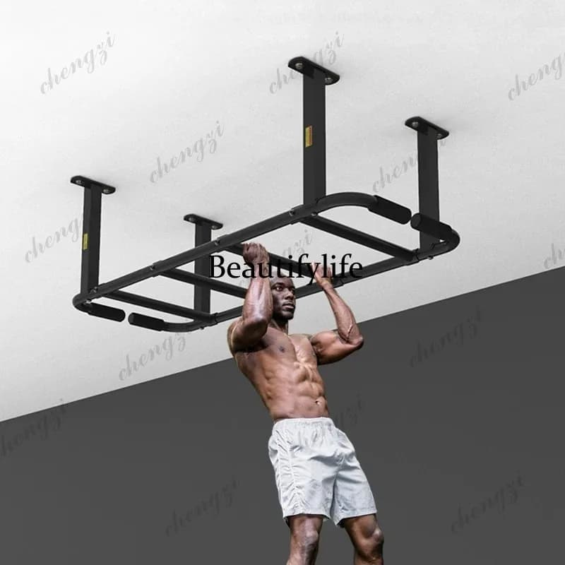Ceiling climbing aerial ladder, pull-up rack, ceiling and home fitness single-double bar rack rack