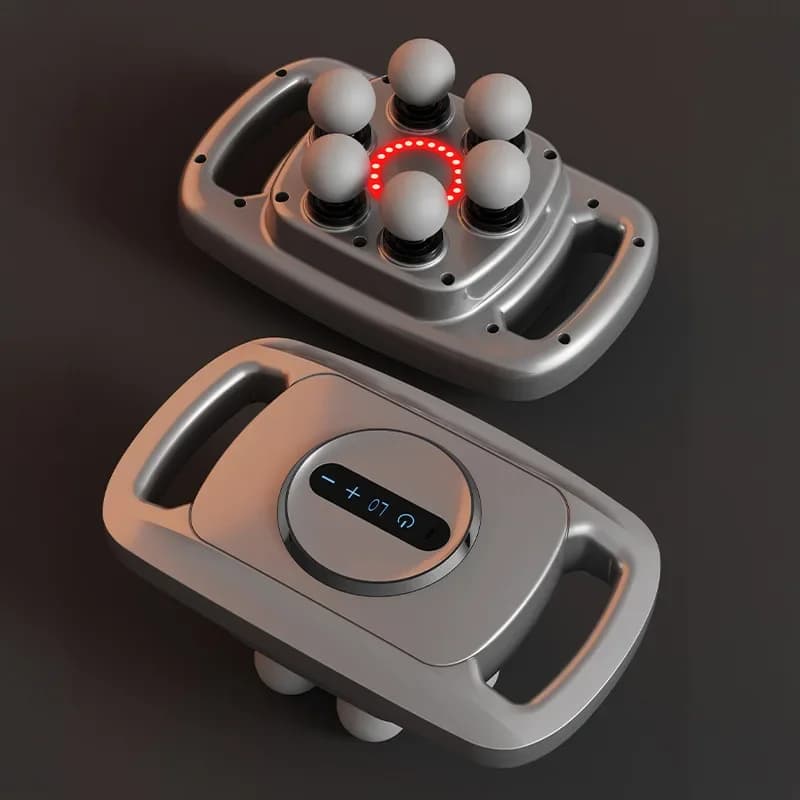 Rechargeable Electric Deep Tissue Massager 6 Heads Muscle Relaxation Massage Gun For Waist Back Leg Shoulder Body Pain Relief