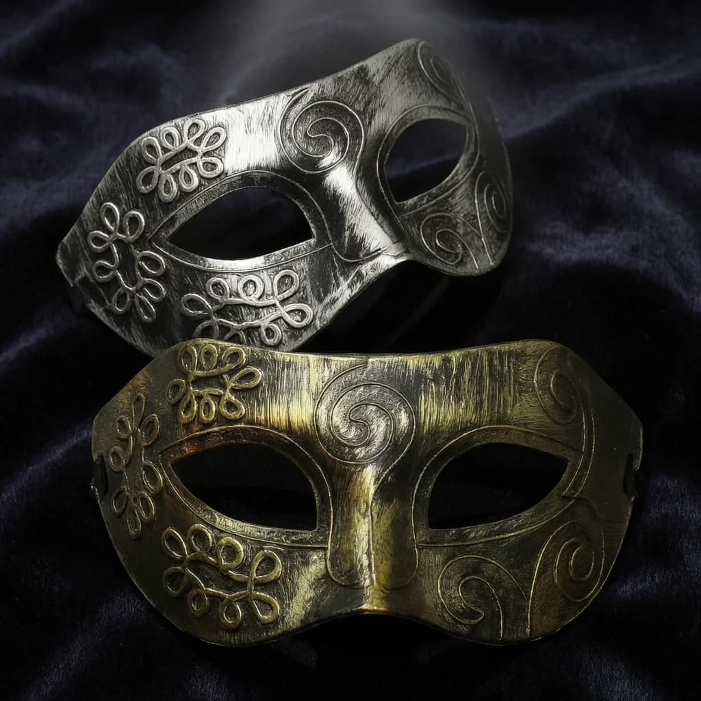 Masquerade Half Face Mask Retro Gold Silver Cosplay Halloween Party Carnival Gentleman Eye Photo Props