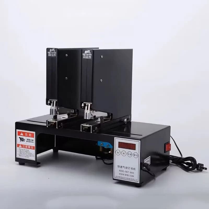 0528Cucitrice elettrica automatica a doppia testa Cucitrice pneumatica rilegatrice Cucitrice elettrica 180 volte / minuto b