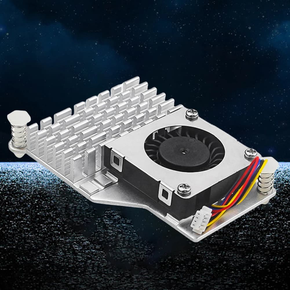 Official Active Dissiptor for Raspberry Pi 5 with Fan, Compatible Support, Metal Radiator for Cooling