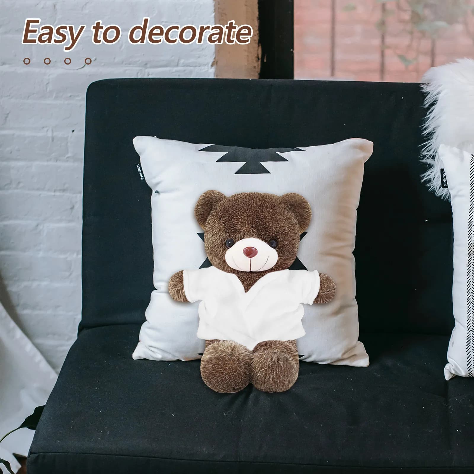 Set Accappatoio in Peluche Bianco Morbido e Confortevole per Bambini, Abbigliamento da Notte, Outfit per le Feste