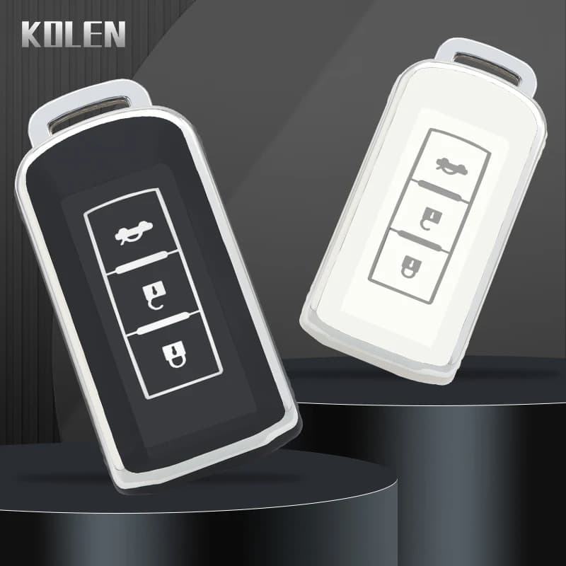 TPU Car Remote Key Case Cover Shell Fob per Mitsubishi Outlander ASX Pajero LANCER Sport Eclipse Cross Xpander Triton portachiavi