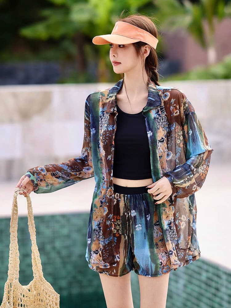 Nuovo Costume da Bagno Due Pezzi da Donna 2026, Set Termico a Maniche Lunghe per Spa, Protezione Solare, Bellissimo Costume da Spiaggia Taglie Forti