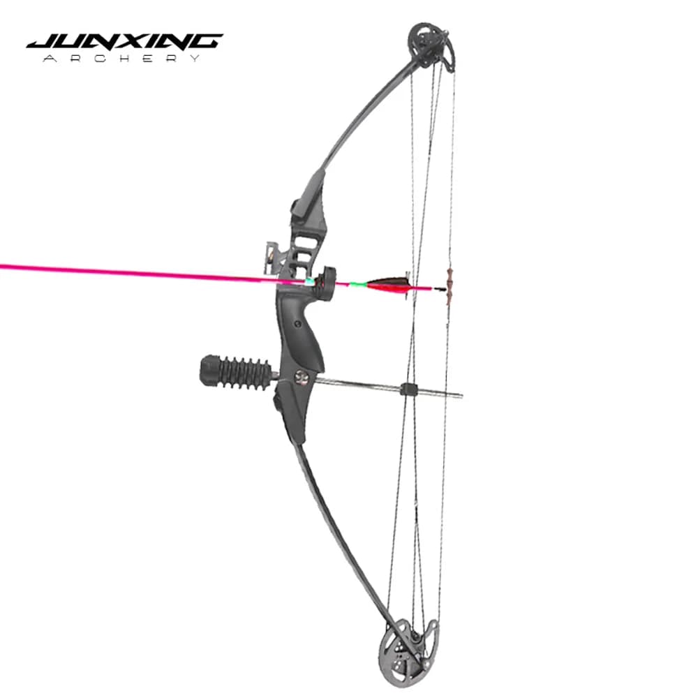 JUNXING M183 Kit arco composto da pesca Tiro con l'arco Attrezzatura professionale Arco destro regolabile 30-50 libbre per tiro con l'arco da caccia