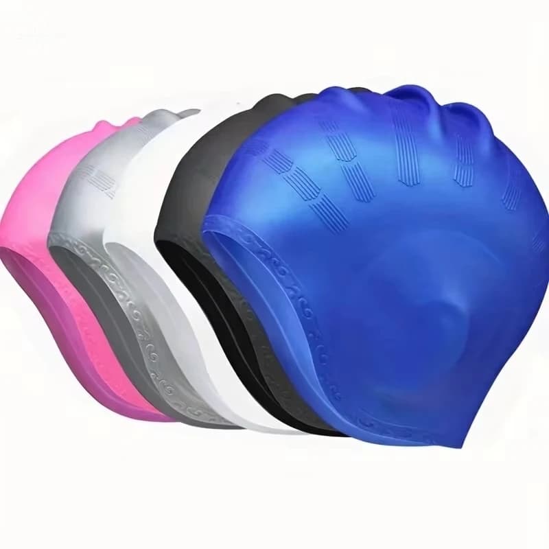 Cuffia da Nuoto in Silicone, Elastica e Impermeabile con Protezione per le Orecchie, per Adulti e Capelli Lunghi
