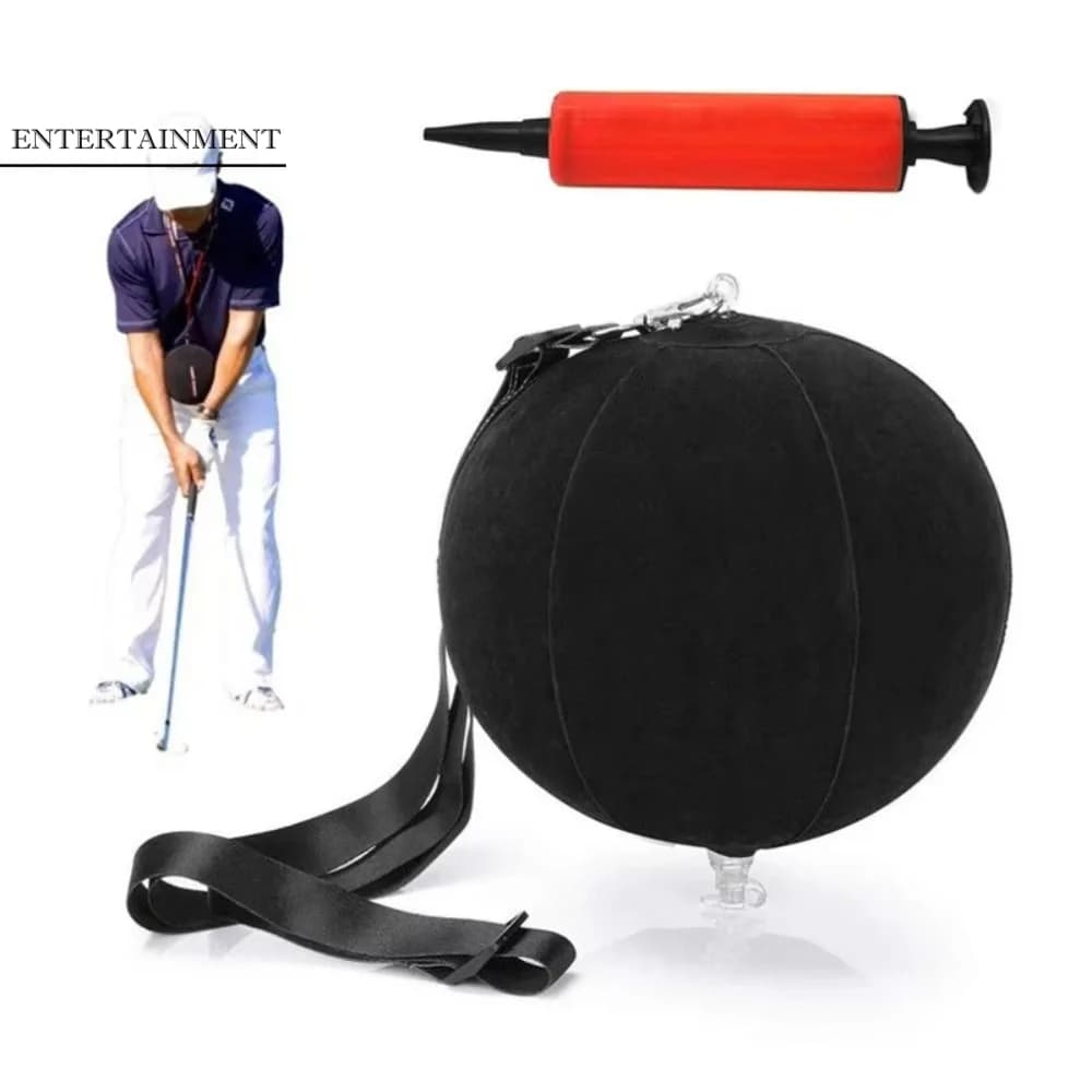 Pompa ad aria gonfiabile per allenamento golf, correttore di impatto intelligente per il braccio, palla smart con cordino regolabile, ausili per l'allenamento del golf