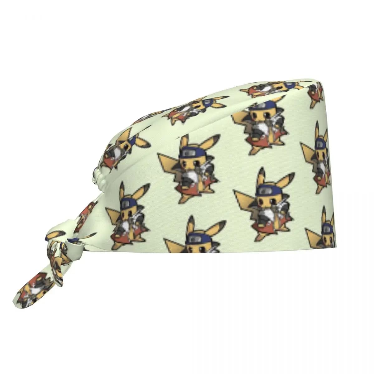 Cappello da lavoro personalizzato con cartoni animati B-Bikachus, unisex, carino, per infermieri, chirurghi e dentisti.