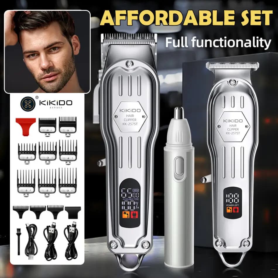 Tagliacapelli professionale 3 in1 KIKIDO Tagliacapelli elettrico per naso e tagliacapelli per uomini Bambini Set di bellezza per la famiglia Regali