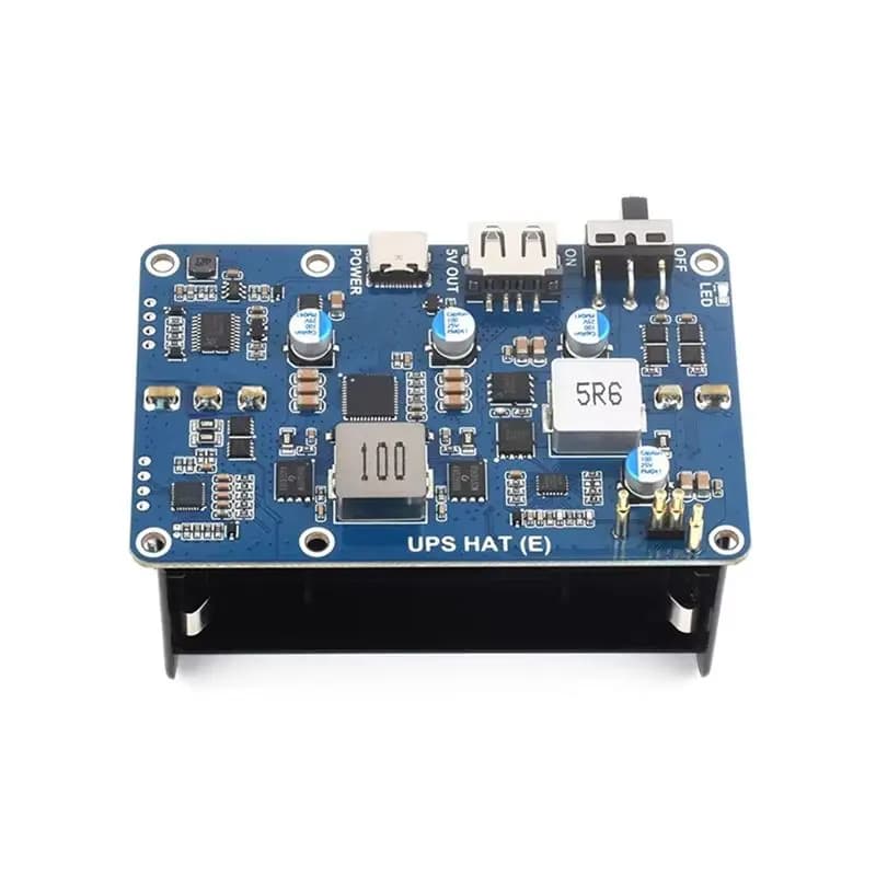 YSS-UPS HAT (E) for Raspberry Pi 5/4B/3B+, Quick Refill Bidirectional, Output 5V 6A, Connector Pogo Pins
