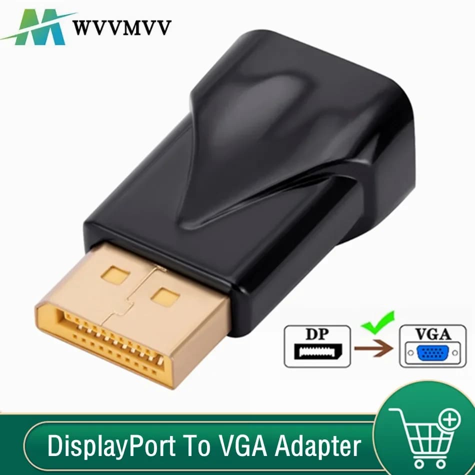 Adattatore DisplayPort a VGA Porta Display 1080P DP Convertitore maschio a VGA femmina per PC Proiettore DVD TV Monitor portatile