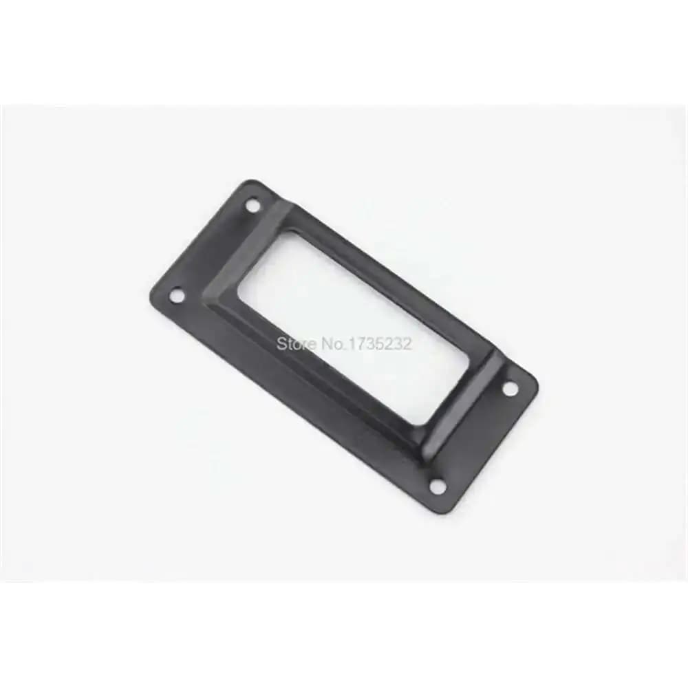 Telaio per etichette in metallo in ferro nero Porta carte di nome per file Cassetto Box Case 62x29mm Porta carte per etichette Porta cartello per mobili Telaio per etichette in metallo