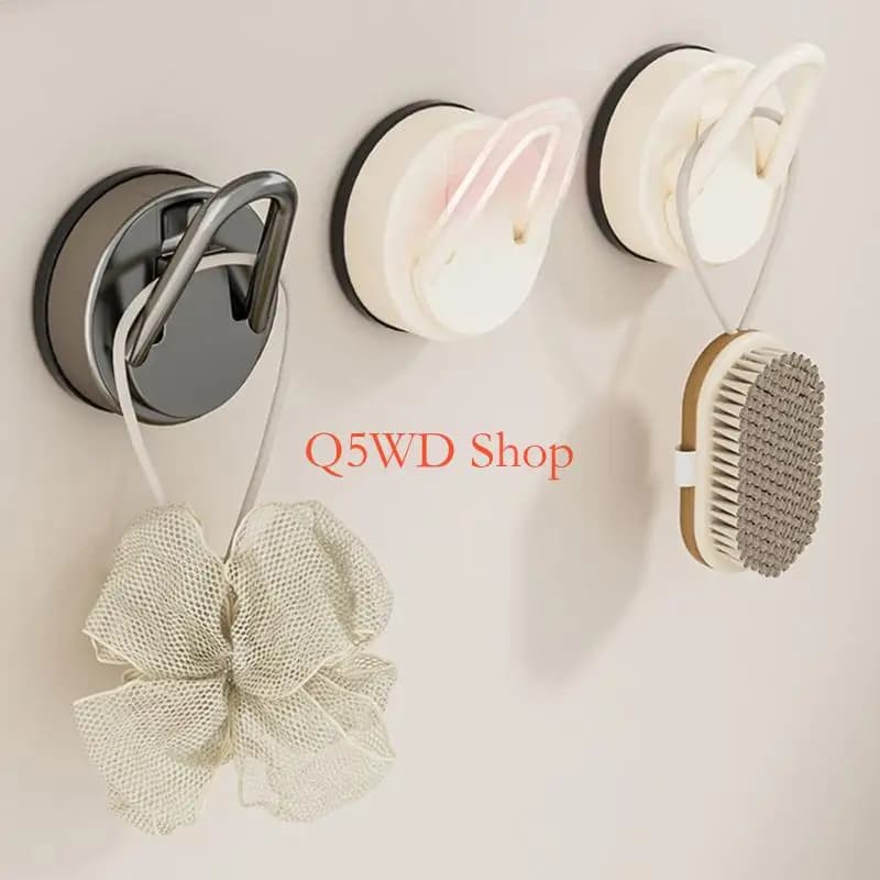 Q5WD Versatile clip con gancio a ventosa per fissaggio sicuro in ambienti umidi