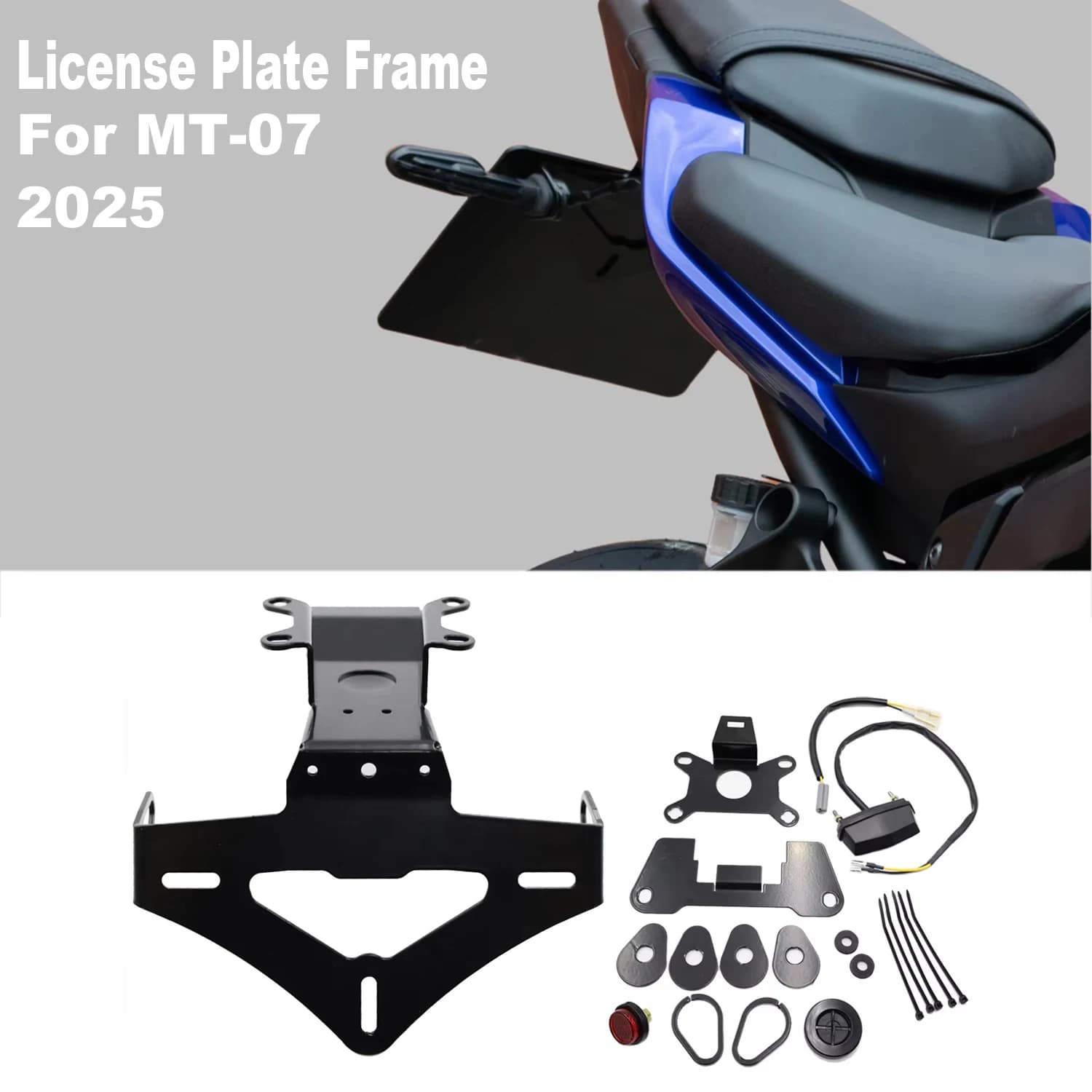 MT07 Moto Targa Posteriore Staffa di Supporto Tail Tidy Fender Eliminator di Alluminio di CNC Nuovo Per MT07 MT-07 MT 07 mt07 2025