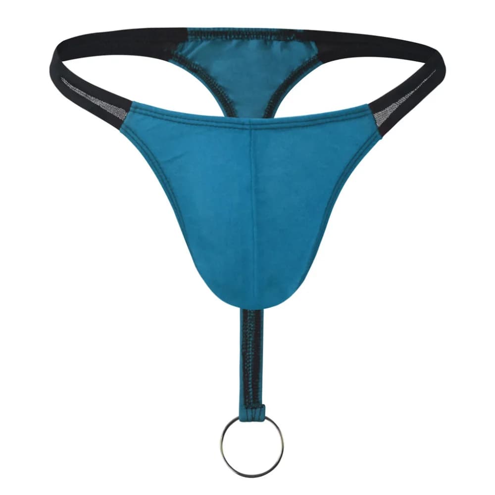 Mens Low Rise Thong Swimwear Fabric G-String Underwear Breathable Elastic Mini Briefs Sexy Comfortable Male Lingerie Clothing