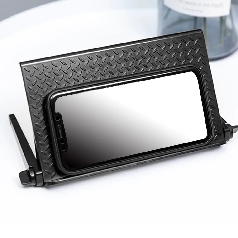 Supporto Rialzato per Monitor in Plastica Nera, Organizzatore Multifunzione per Schermo TV e Computer