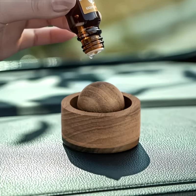 Diffusore di oli essenziali per auto e casa in legno Mini simpatico diffusore di fragranze naturali adatto per camera da letto, soggiorno, bagno