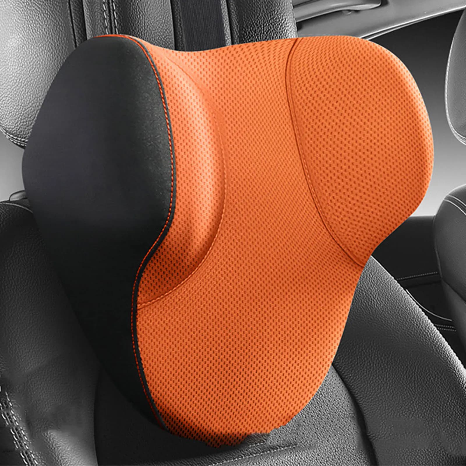 Cuscino per il collo in cotone memory Supporto per cuscino per seggiolino auto Cuscino lombare automatico Comodo e traspirante Poggiatesta per auto Supporto lombare