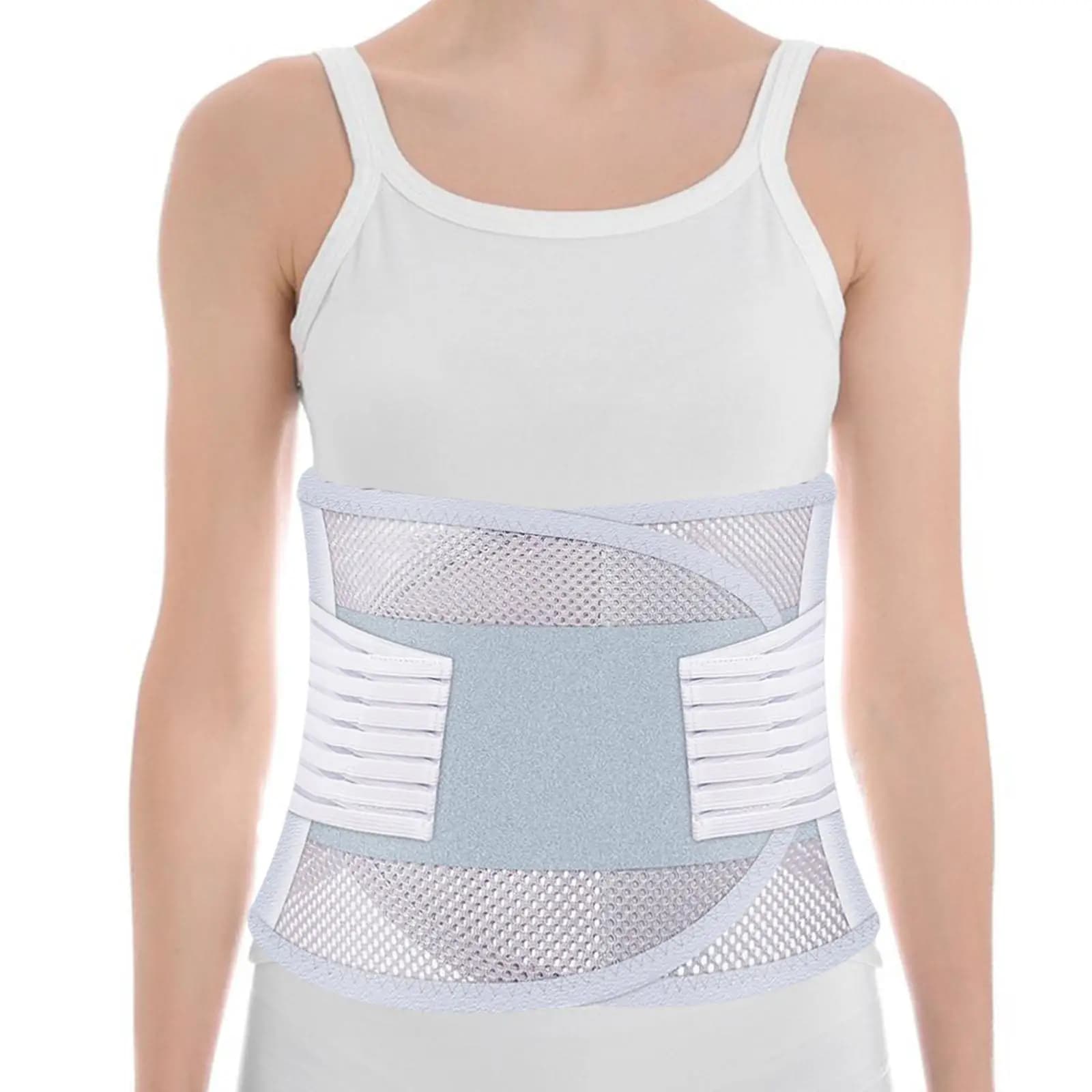 Mesh Breathable Waist Support Belt Double Pressure Adjustable Back Brace for Workouts Running Cycling Daily Use