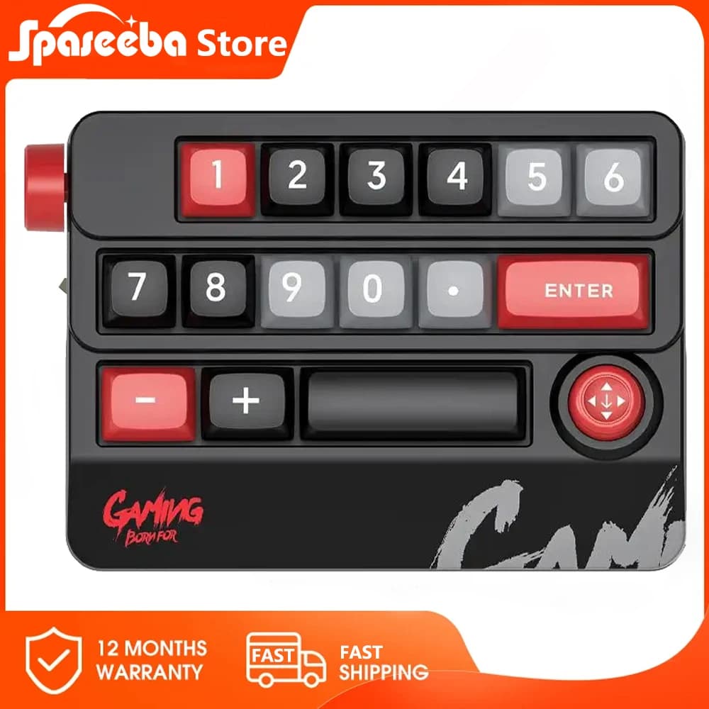 Manopola a bilanciere Programmazione Macro Tastiera personalizzata RGB 19 tasti Mini pulsante Tastierino numerico da gioco Tastierino numerico meccanico Macropad